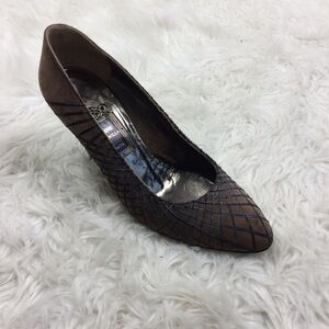 Rene‎ Caovilla Brown Suede Heels – Size 6.5 – Made in Italy